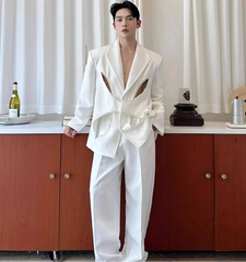 Men's Luxury Cutout Suit Set