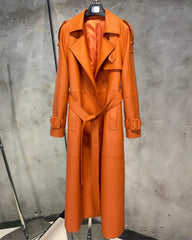 Genuine Sheepskin Couture Trench Coat
