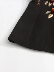 Luxury Black Deep Plunge Blazer