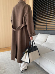 Luxury Wool-Blend Open Coat