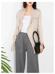 Luxury Plissé Pleat Cardigan