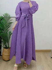 Truly Pleated Loose Long Dress