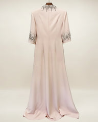 High Neck Embellished Formal Dress