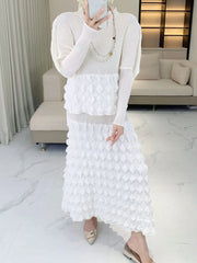 Bubble Plissé Skirt 2-Piece Set