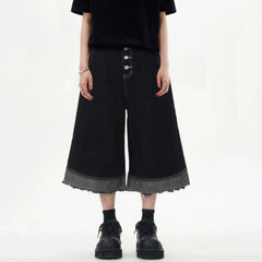 Men's Japanese Denim Wide-Leg Culottes