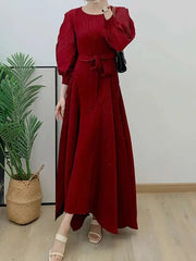 Truly Pleated Loose Long Dress