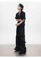 Men's Belted Wide Trousers & Top