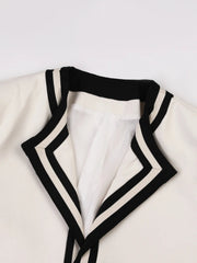 Oversized Striped Contrast Blazer