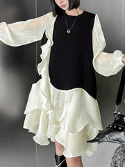 Avant-Garde Casual Ruffle Dress