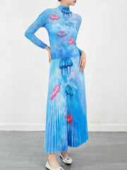 Elegant Pleated Skirt Co-Ord