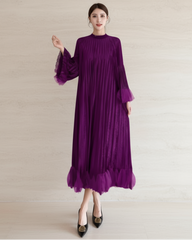 Truly Plissé Bell Sleeve Dress