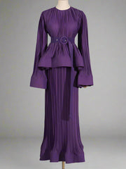 Truly Plissé Blouse & Long Skirt