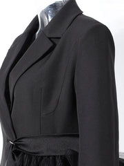 Avant-Garde Mesh Blazer Coat