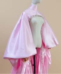 Luxury Beaded Floor-Length Cape