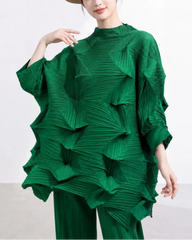 Origami Plissé Tunic Top