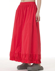 Avant-Garde Ruffled Hem Pants