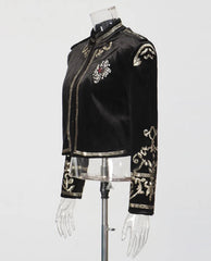 Luxury Velvet Cropped Jacket