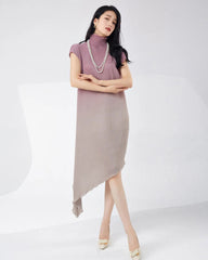 Asymmetrical Pleated Dress