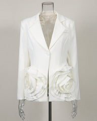 Luxury 3D Floral Blazer