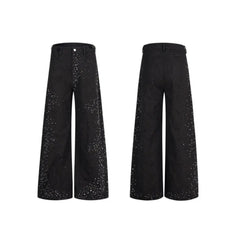 Men's Luxury Leopard Wide-Leg Pants