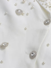 Luxury Pearl & Floral Blazer