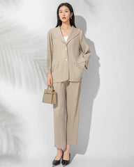 Luxury Micro-Pleated Pants Set