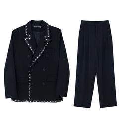 Men's Rivet Studded Suit Jacket & Pants