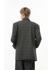 Men's Modern Plaid Suit Set