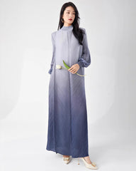 Luxury Ombré Pleated Dress
