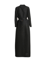 Truly Pleated Stretchy Long Coat