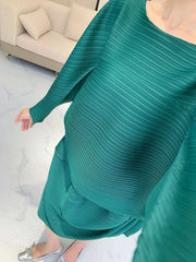 Modest Luxury Plissé Japanese Skirt Set