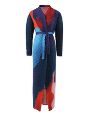Luxe Japanese Pleated Long Coat