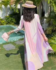 Trapeze Pleated Lightweight Dress