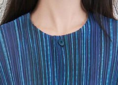 Luxury Plisse Striped Trousers Set
