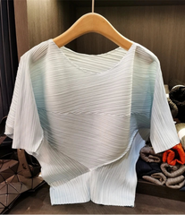 Luxury Sculptural Pleated Top