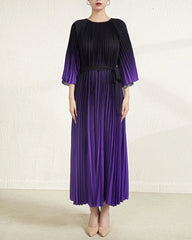 Luxury Pleated Ombre Dress