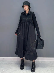 Black Couture Versatile Retro Loose Dress