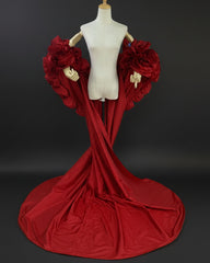 Couture 3D Rosette Formal Cape