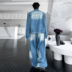 Men's Luxury Streetwear Denim 2-Piece Set