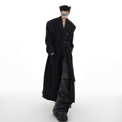 Men's Couture Shoulder Detail Overcoat