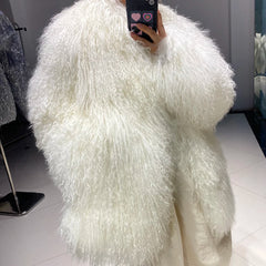 Luxury Lamb Extra Curly Fur Coat