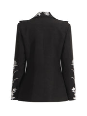 Luxury Floral Embroidered Blazer