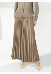 Luxe High-Waisted Plissé Pleated Trousers