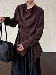Luxury Draped Blouse Top