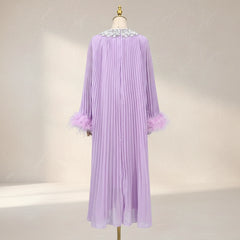 Formal Luxury Diamond Plissé Dress