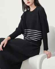 Zero-Crease Pleated Skirt Set
