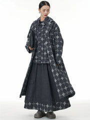 Avant-Garde Geometric Trench Coat