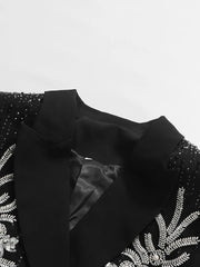 Luxury Crystal Embellished Blazer