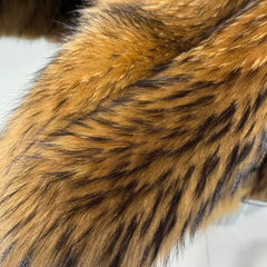 Genuine Raccoon Fur Long Coat