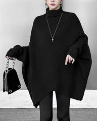 Luxe Travel Knit Poncho Sweater